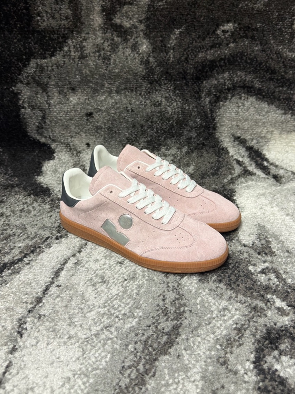 Isabel Marant Women’s Bryce Lace Sneaker White Pink Size 39 40